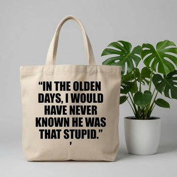 Funny Natural Cotton Canvas Tote Bag - Sarcastic Humor Reusable Shopping Tote