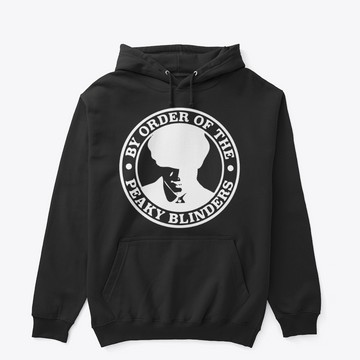 Peaky Blinders Thomas Shelby Silhouette Circular Badge Minimalist Street Style Hoodie