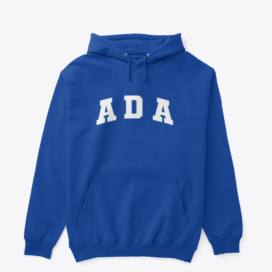 ADA Urban Varsity Hoodie - Heavy Block Typographic Style