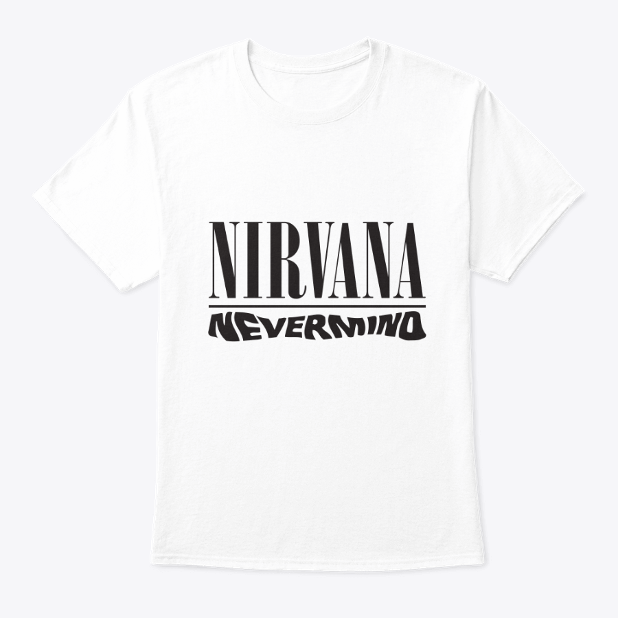 Nirvana "Nevermind" Minimalist Typography Graphic Tee