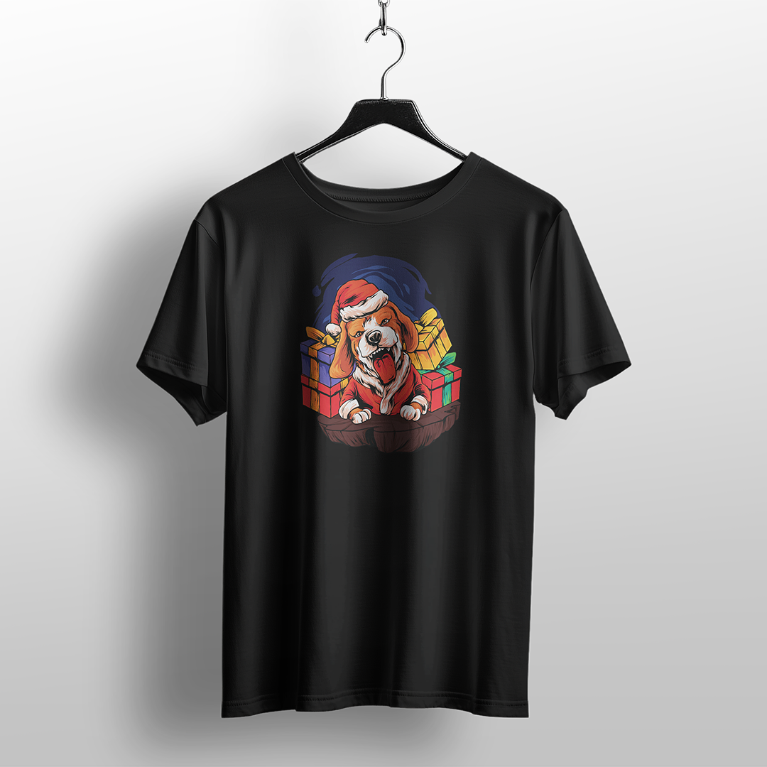 Santa Paws Beagle Christmas T-Shirt