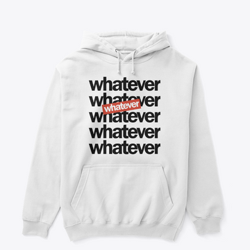 "WHATEVER" Urban Slap-Tag Hoodie | Edgy Street-Art Graphic Pullover