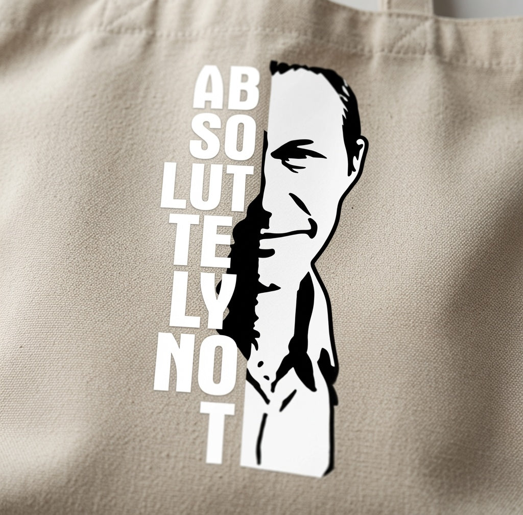 Absolutely Not Imran Khan Canvas Tote Bag - Political Pop Culture Eco Handbag