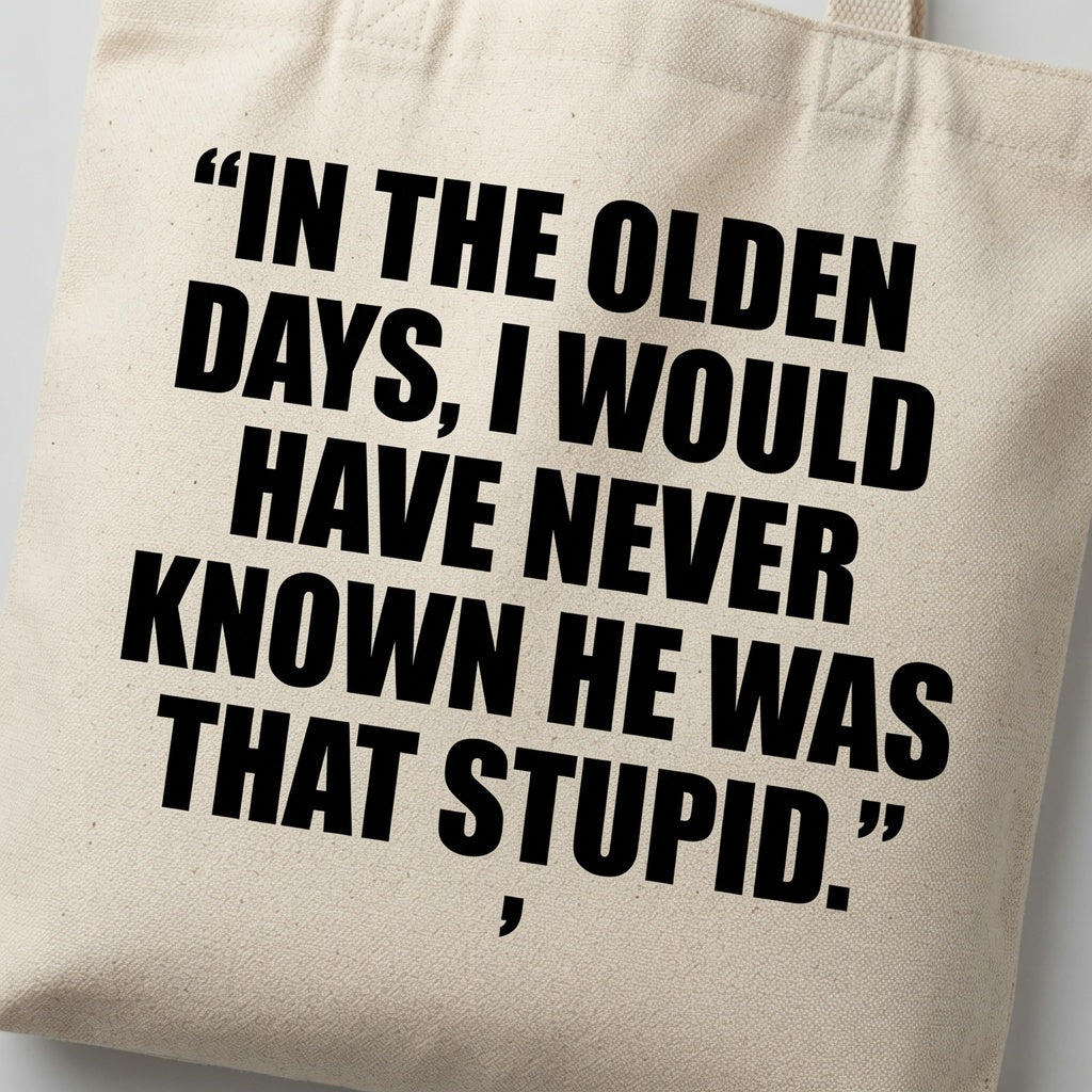 Funny Natural Cotton Canvas Tote Bag - Sarcastic Humor Reusable Shopping Tote