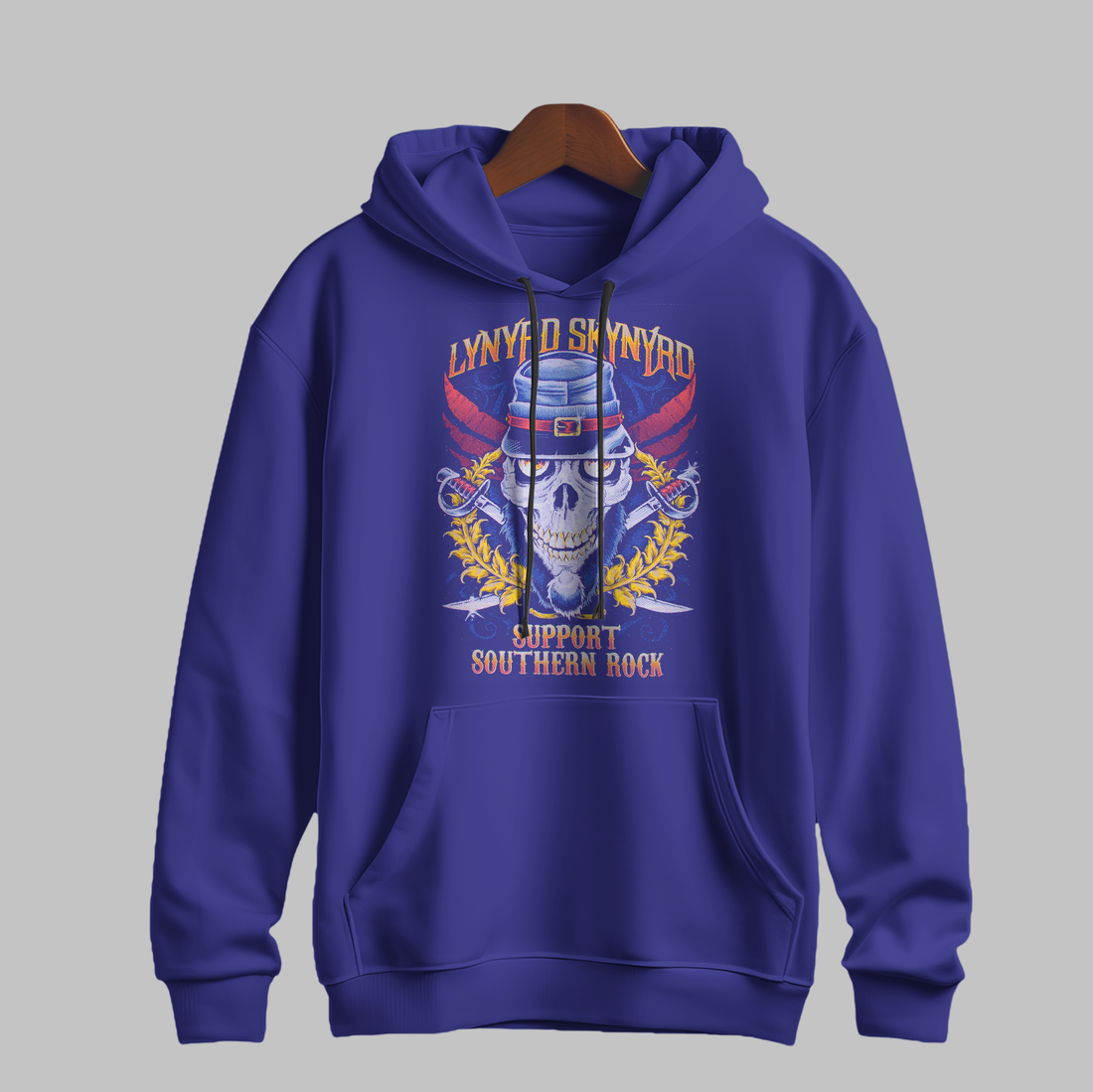 Southern Rock Skull Hoodie – Classic Rock Inspired Pullover