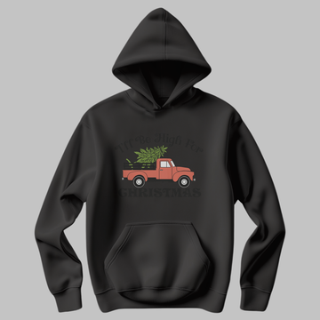 3D Vehicle Print Christmas Hoodie – Festive Holiday Design with Sparkling Accents