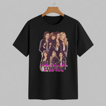 BLACKPINK Retro Tracksuit Era Collage Graphic T-Shirt