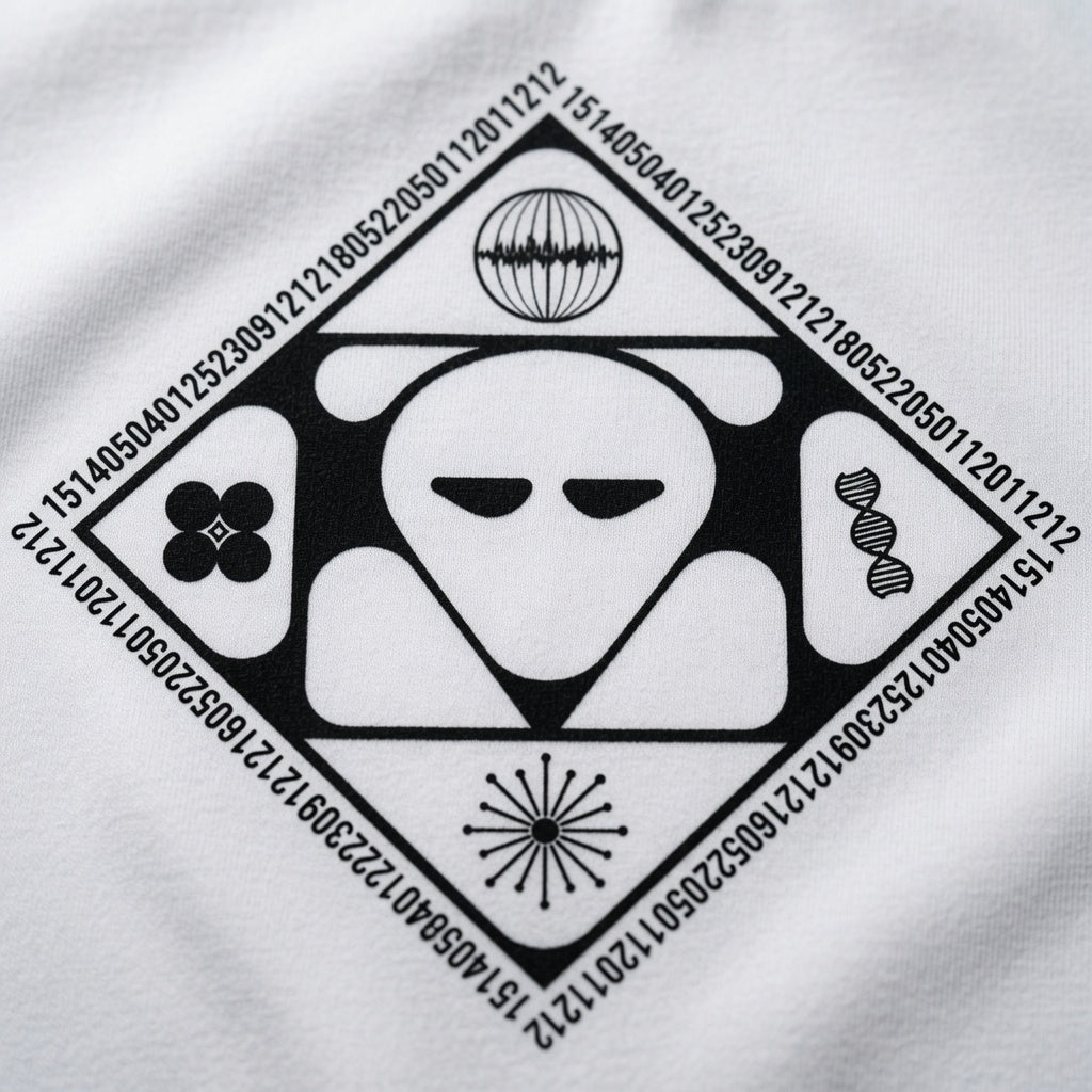 Cyberpunk Alien T-Shirt Futuristic Graphic Tee Sci-Fi Streetwear Men's Black White
