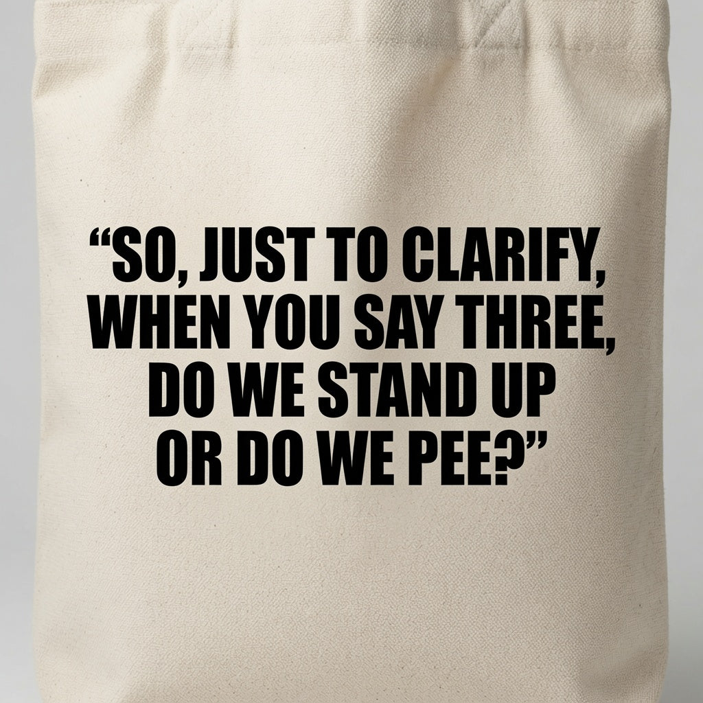 Funny Natural Cotton Canvas Tote Bag - Reusable Humor Quote Shopping Tote