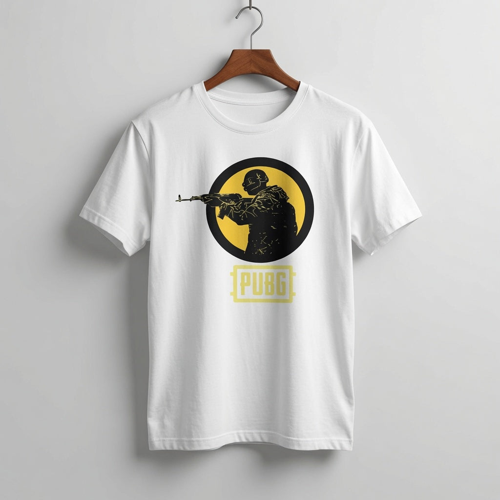 Men's PUBG Circular Silhouette Graphic T-Shirt