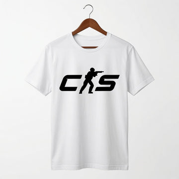 Classic CS Gaming T-Shirt Tactical Shooter Graphic Tee Gamer Gift Men's Black White