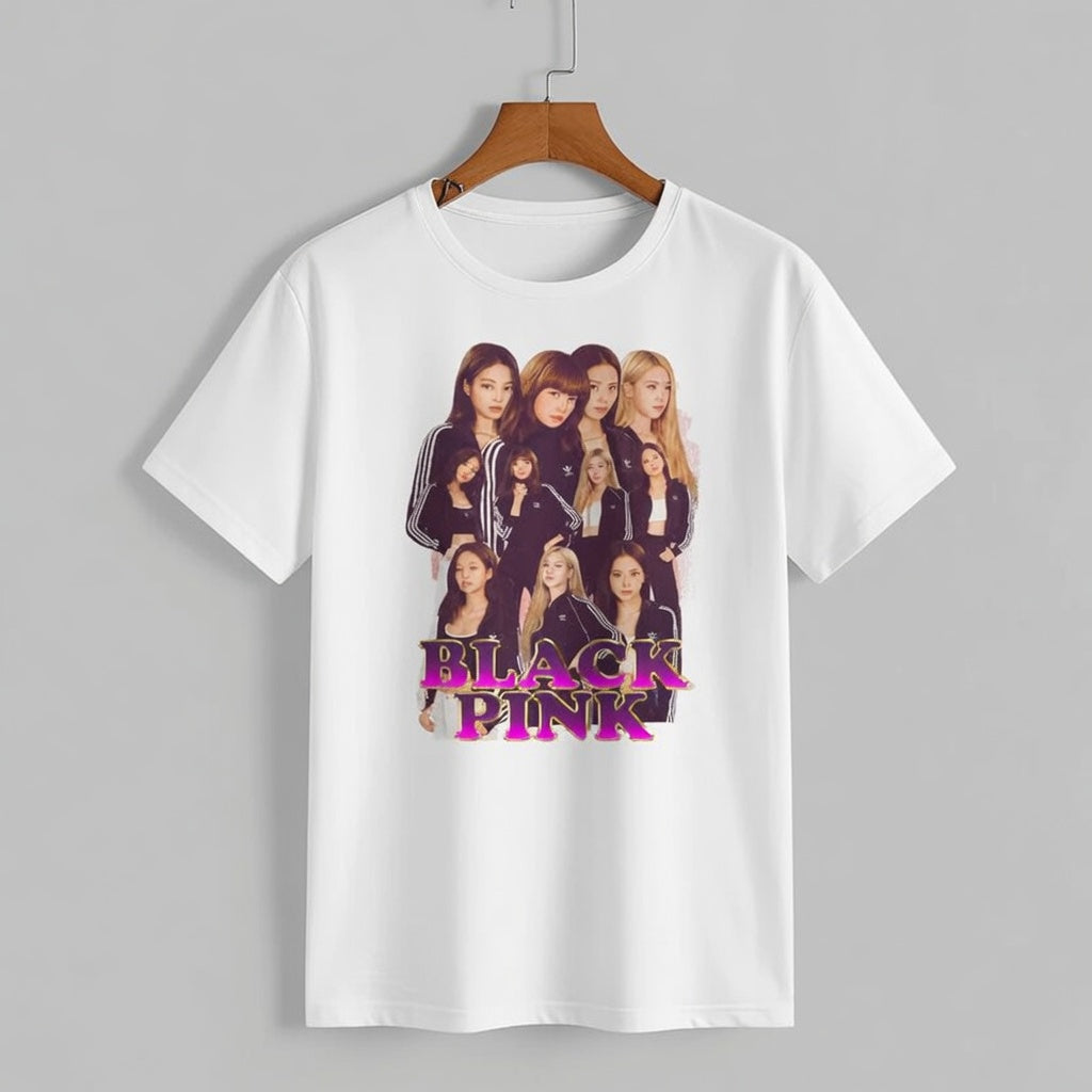 BLACKPINK Retro Tracksuit Era Collage Graphic T-Shirt