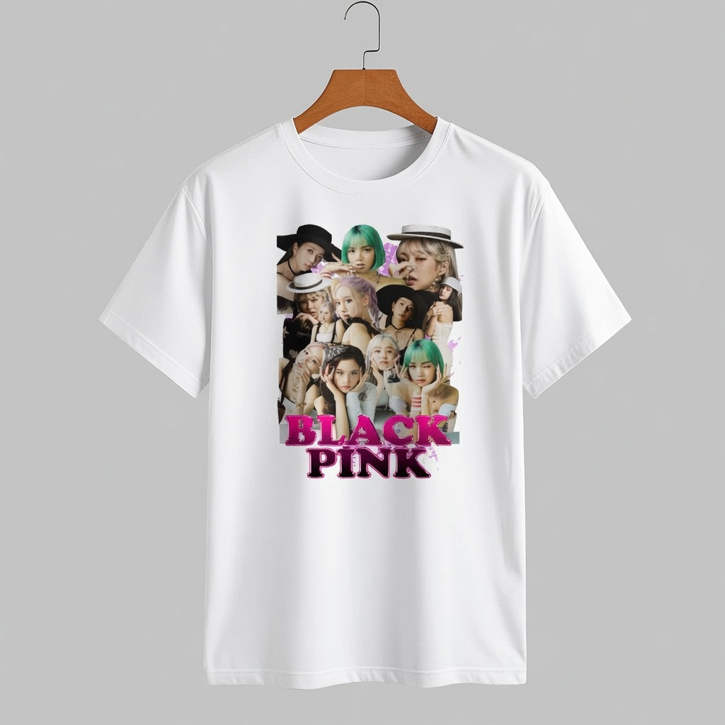 BLACKPINK High-Fashion Neon Accent Graphic T-Shirt