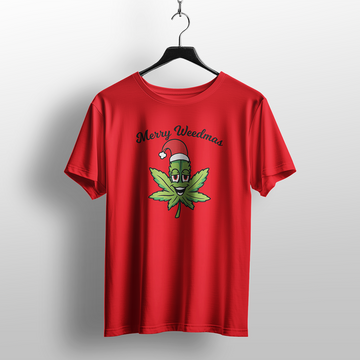 Merry Weedmas Cannabis Holiday T-Shirt