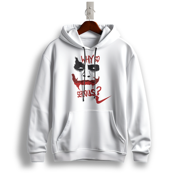 Horror Parody "Why So Serious?" Hoodie – Joker Inspired Streetwear