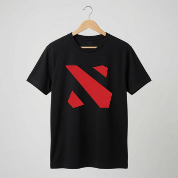 Dota 2 Logo T-Shirt Minimalist Gaming Graphic Tee MOBA Gamer Gift Men's Black White
