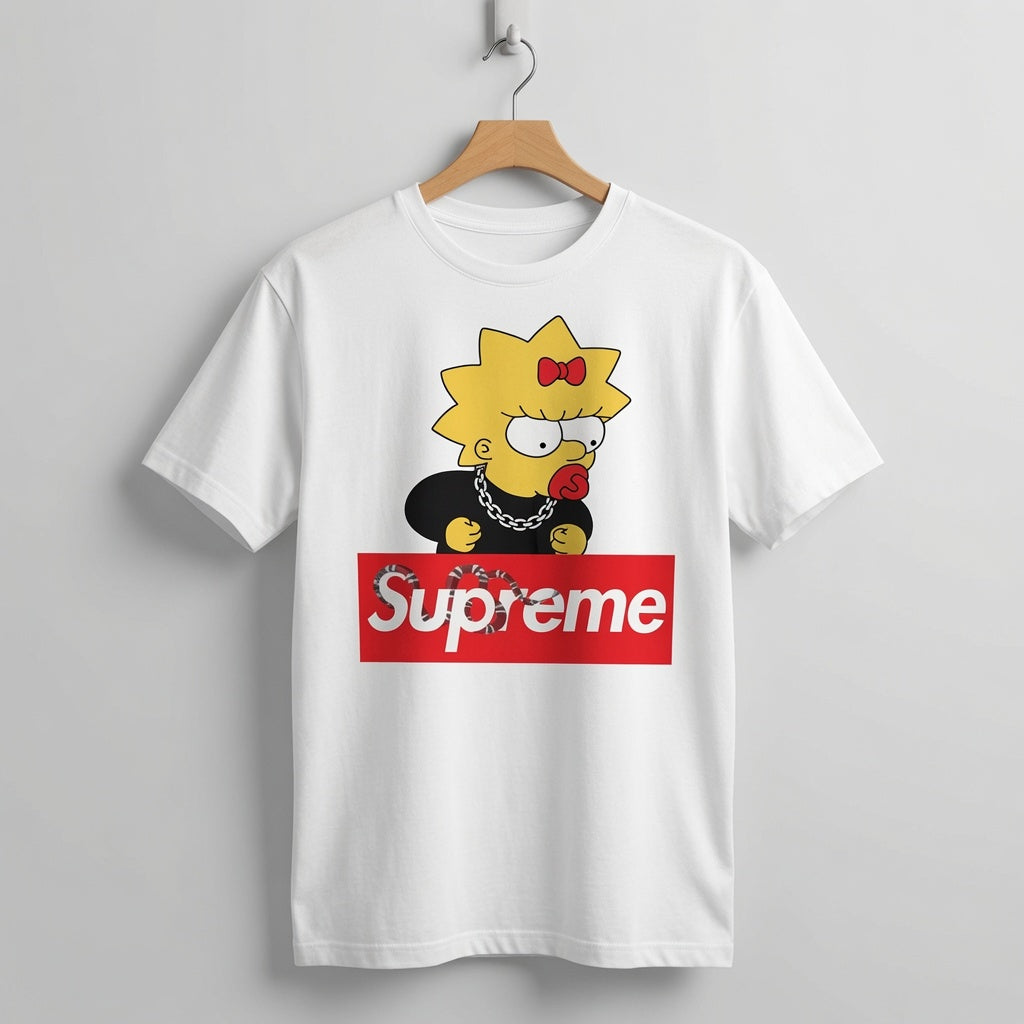 Maggie Simpson "Hypebeast Chain" Graphic Tee